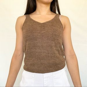 Talbots Brown Knit Tank